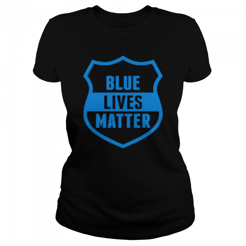 blue lives matter logos t classic womens t shirt