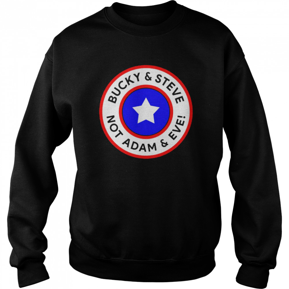 bucky and steve not adam and eve captain america shirt unisex sweatshirt