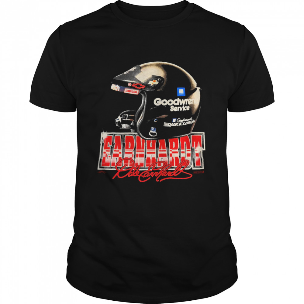 Dale Earnhardt Black Helmet Retro shirt