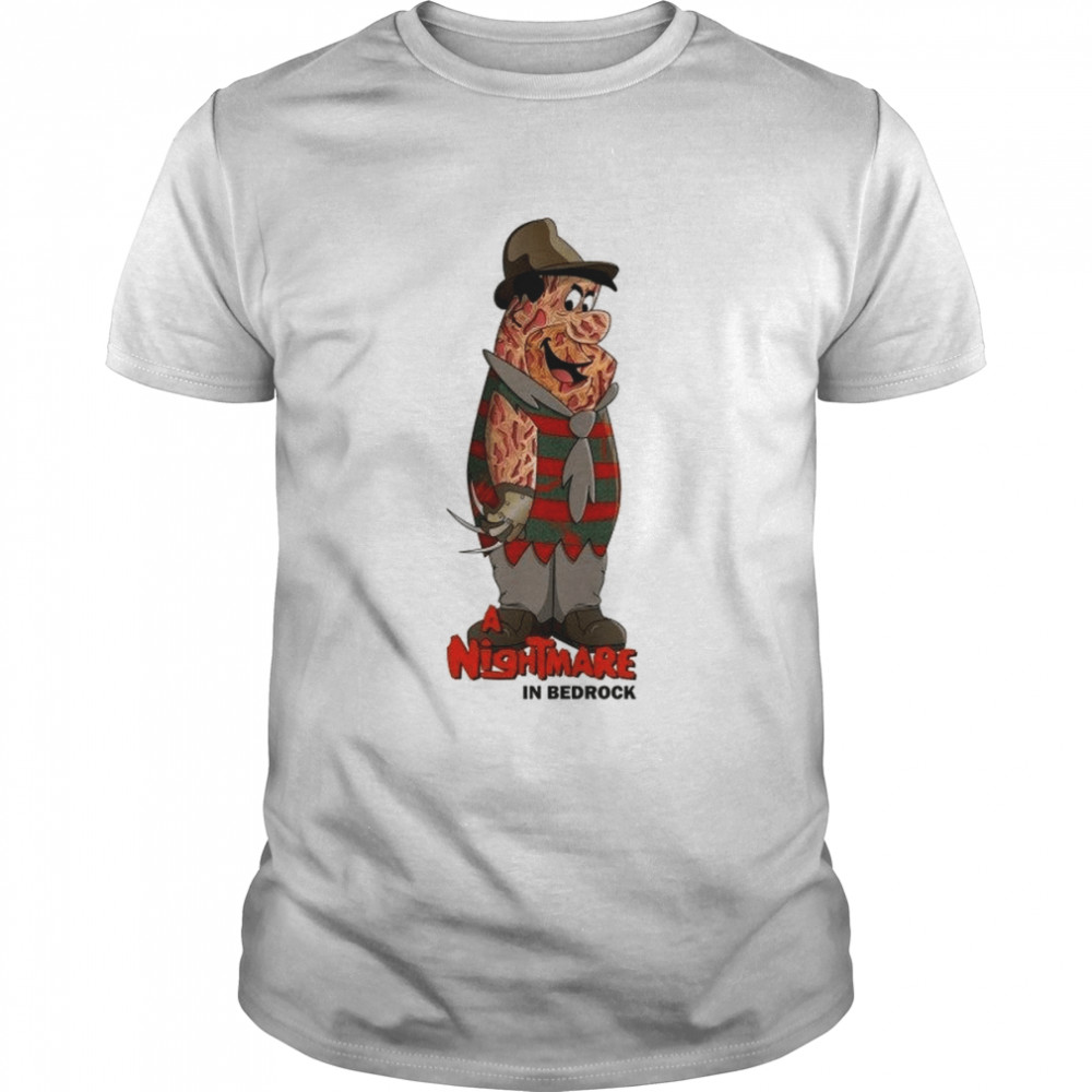 Freddy Krueger Fred Flintstone Mash Up Funny Spoof shirt