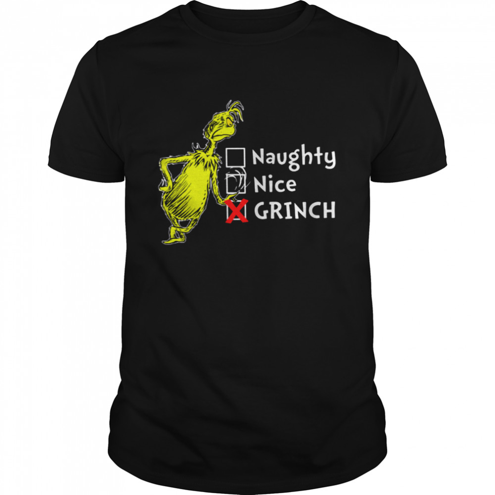 Grinch Naughty Nice Wonderful Time Of The Year Merry Christmas shirt