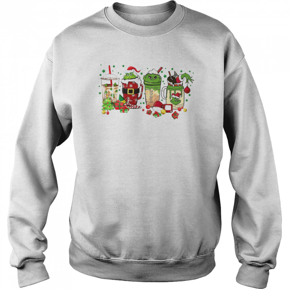 grinchmas coffee cup christmas halloween shirt unisex sweatshirt