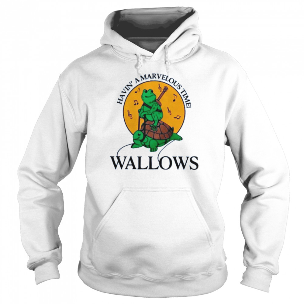 Having A Marvelous Time Wallows Frog Riding Turtle Band Tour shirt Unisex Hoodie