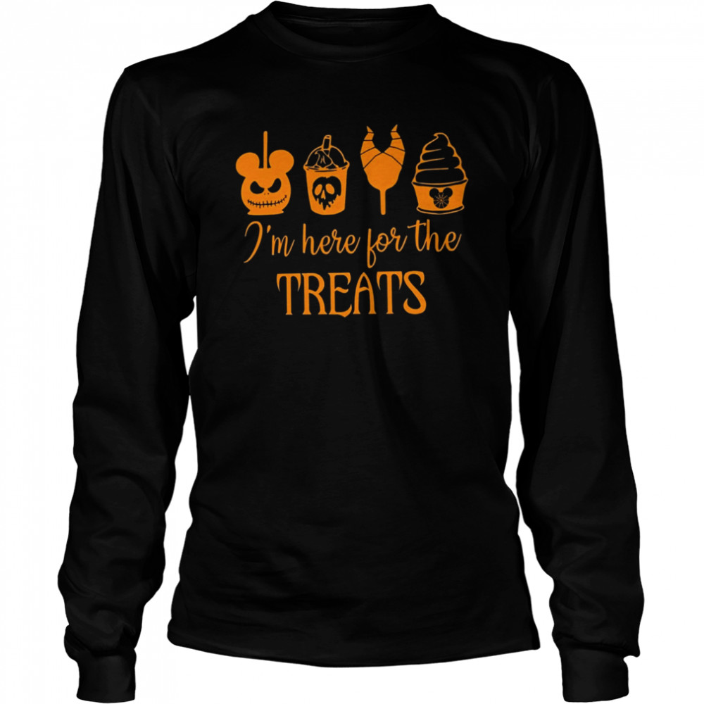 Im Here For The Treats Halloween Long Sleeved T Shirt