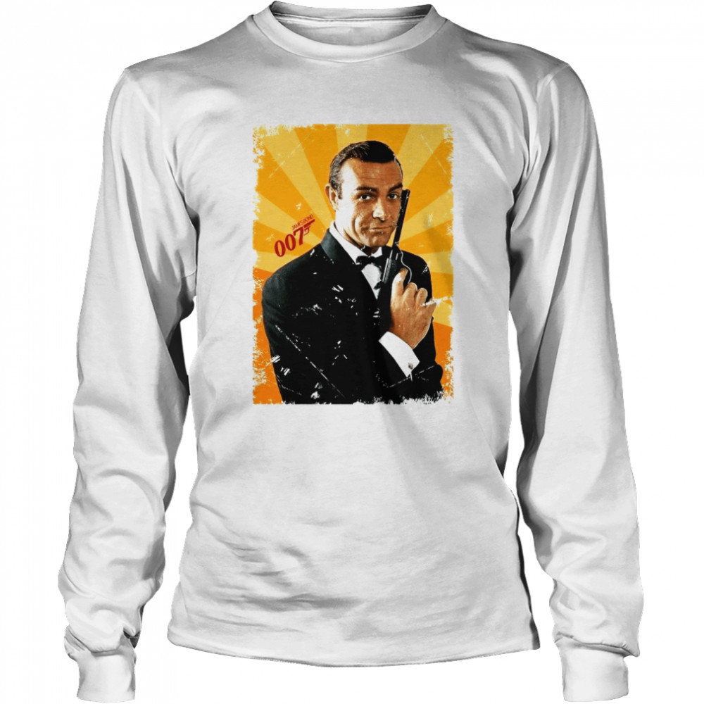james bond 007 sean connery retro film shirt long sleeved t shirt