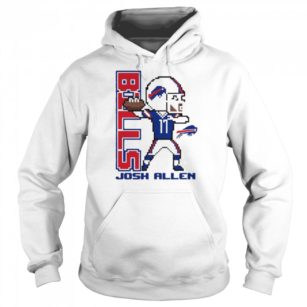 Josh Allen Buffalo Bills Pixel Player 2.0 T- Unisex Hoodie