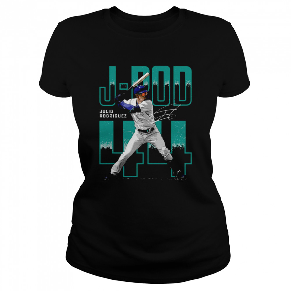 Julio Rodriguez Outline Number 44 With Sign Shirt Classic Womens T Shirt