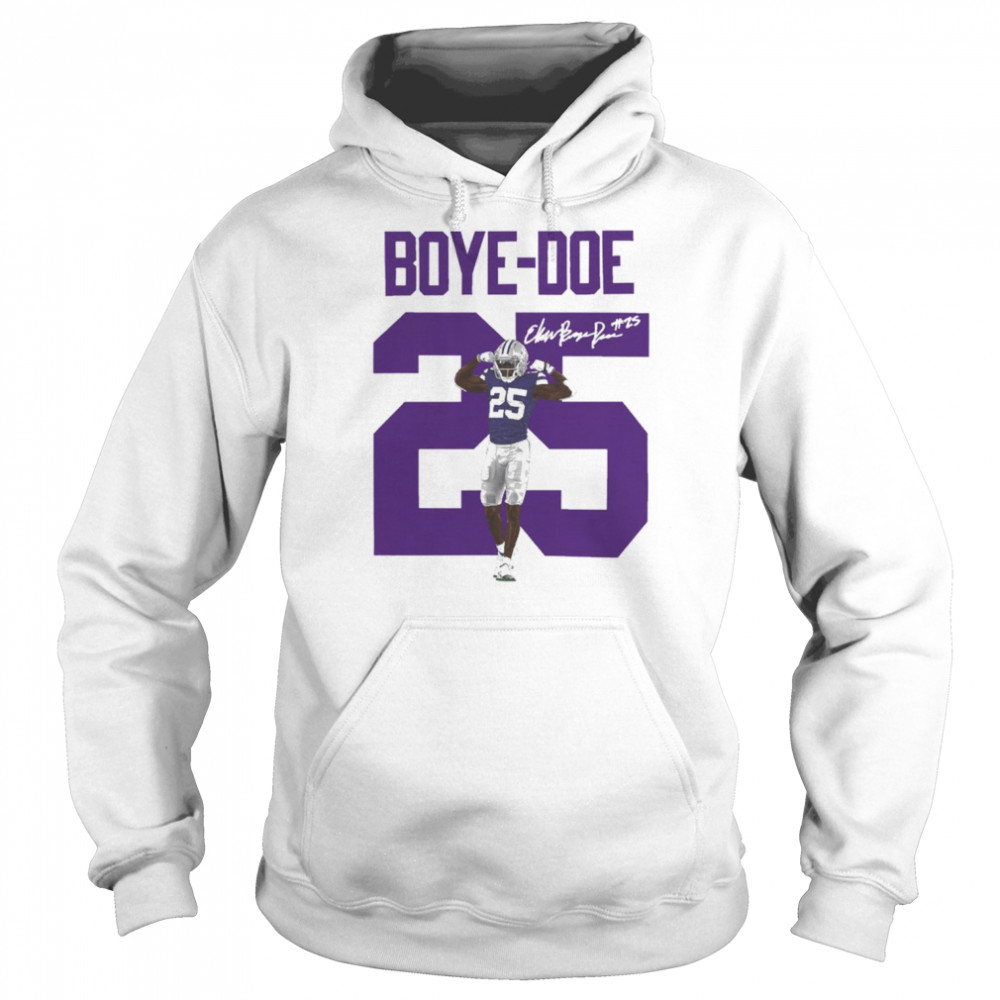 k state football boye doe 25 signatures shirt unisex hoodie
