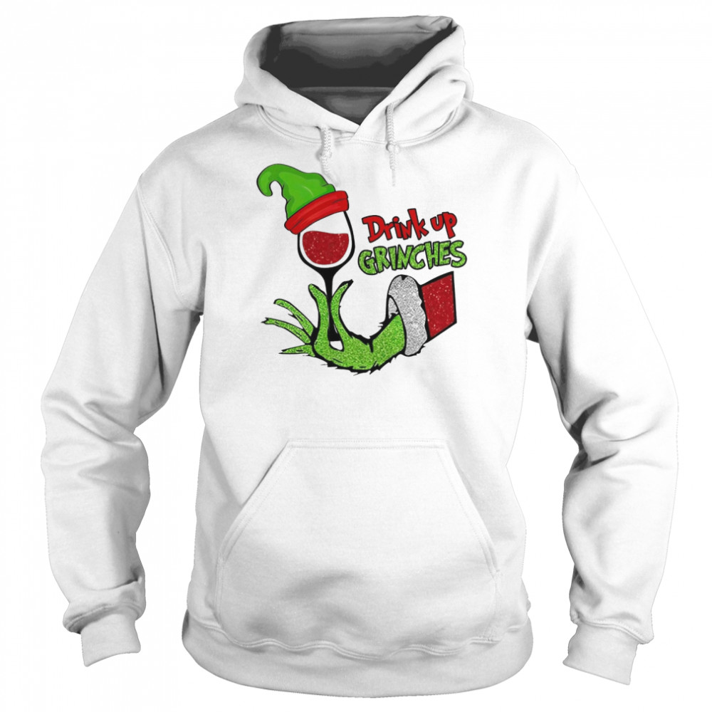 merry grinchmas drink up grinch christmas shirt unisex hoodie