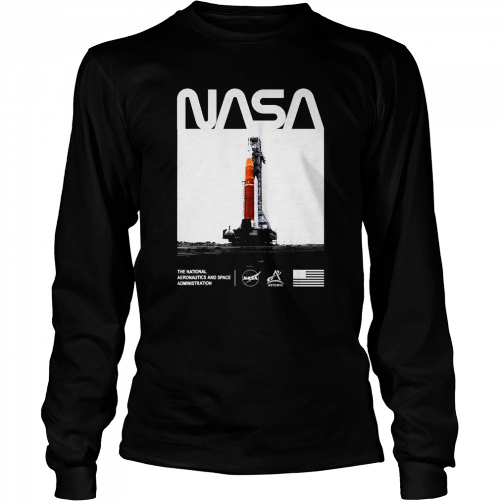Nasa Artemis Sls Space Launch System Worm Insignia Logo Shirt Long Sleeved T Shirt