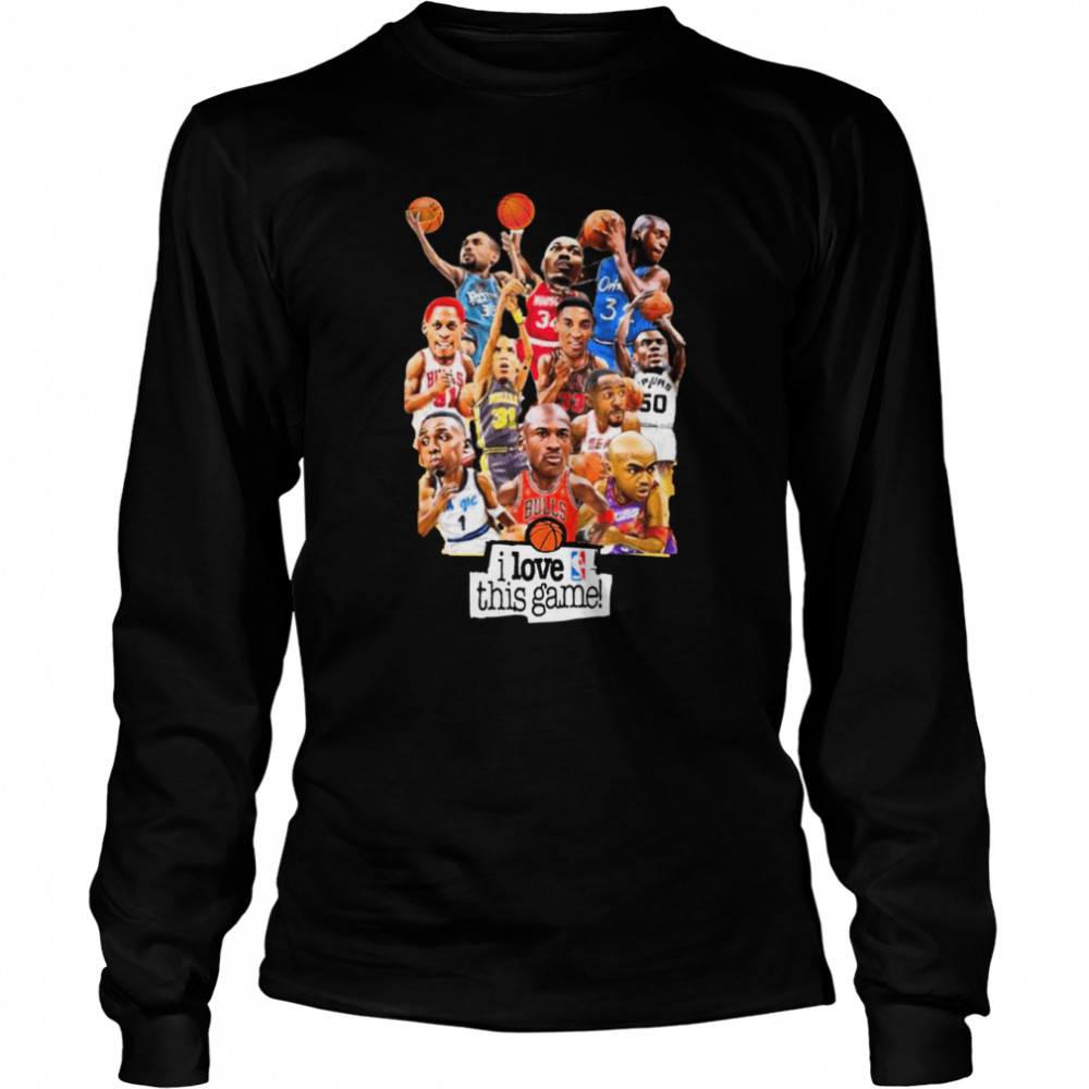 Nba 90S Cartoon Jordan Barkley Dream Team Shirt Long Sleeved T Shirt