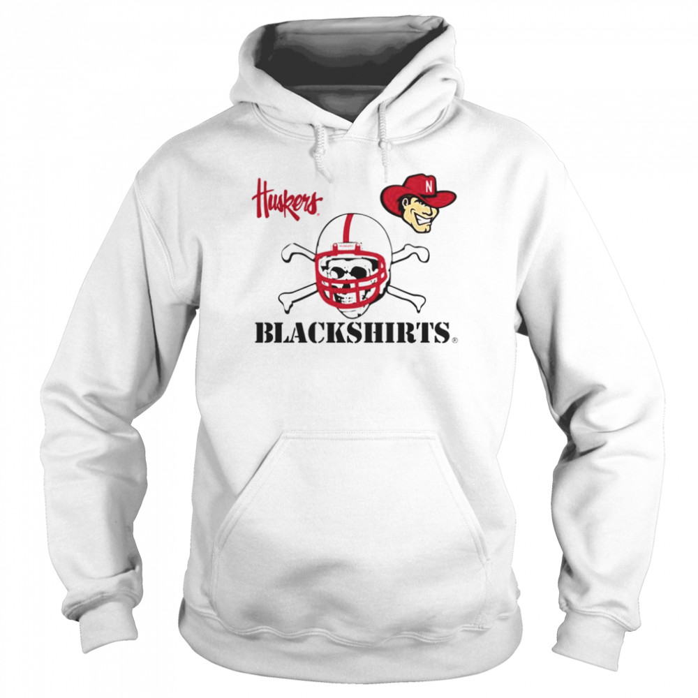nebraska cornhuskers 2022 blackshirts logo unisex hoodie