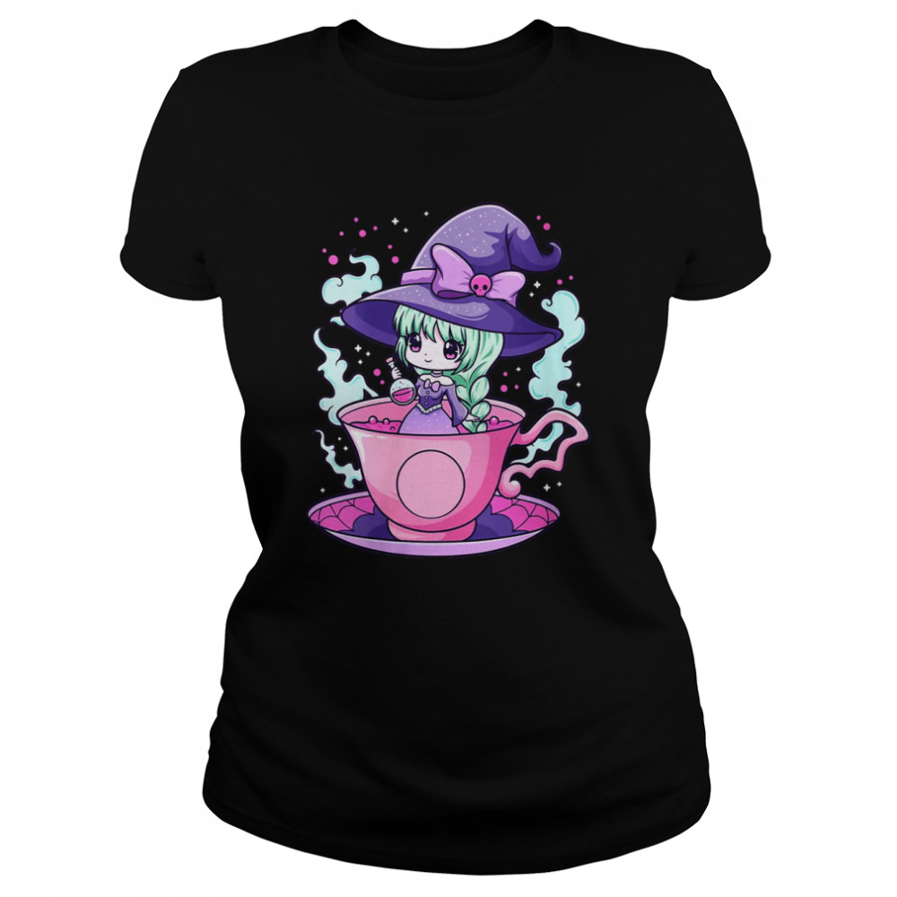 Pastel Goth Cute Creepy Witchy Girl Aesthetic Anime Girl Shirt Classic Women'S T-Shirt