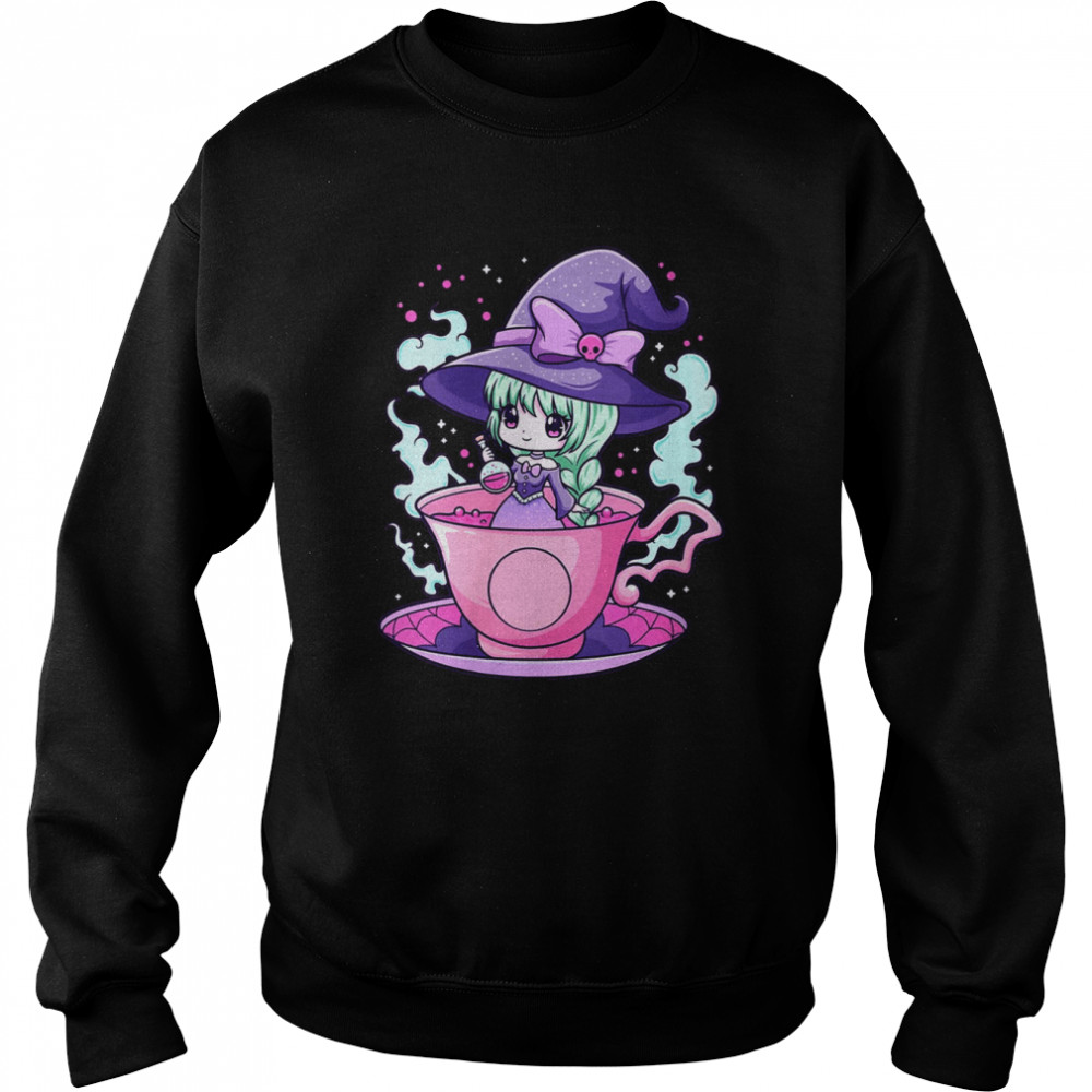 Pastel Goth Cute Creepy Witchy Girl Aesthetic Anime Girl Shirt Unisex Sweatshirt