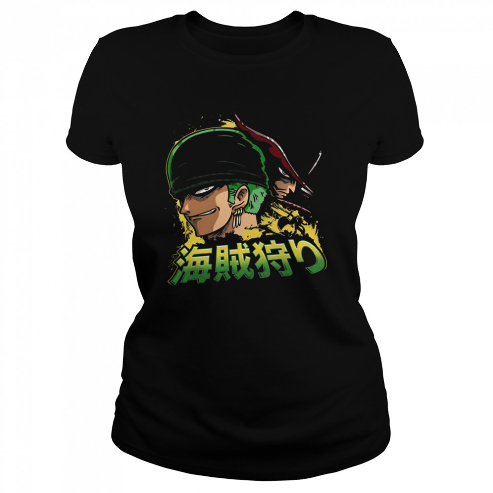 Pirate Hunter One Piece Zoro Shirt Classic Womens T Shirt