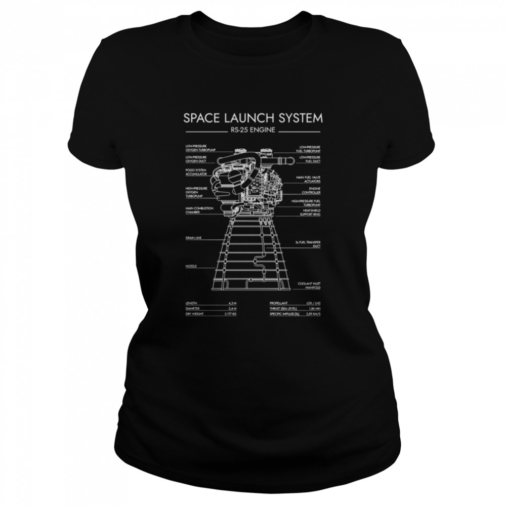 Rs 25 Engine Space Launch System Sls Shirt Classic Womens T Shirt