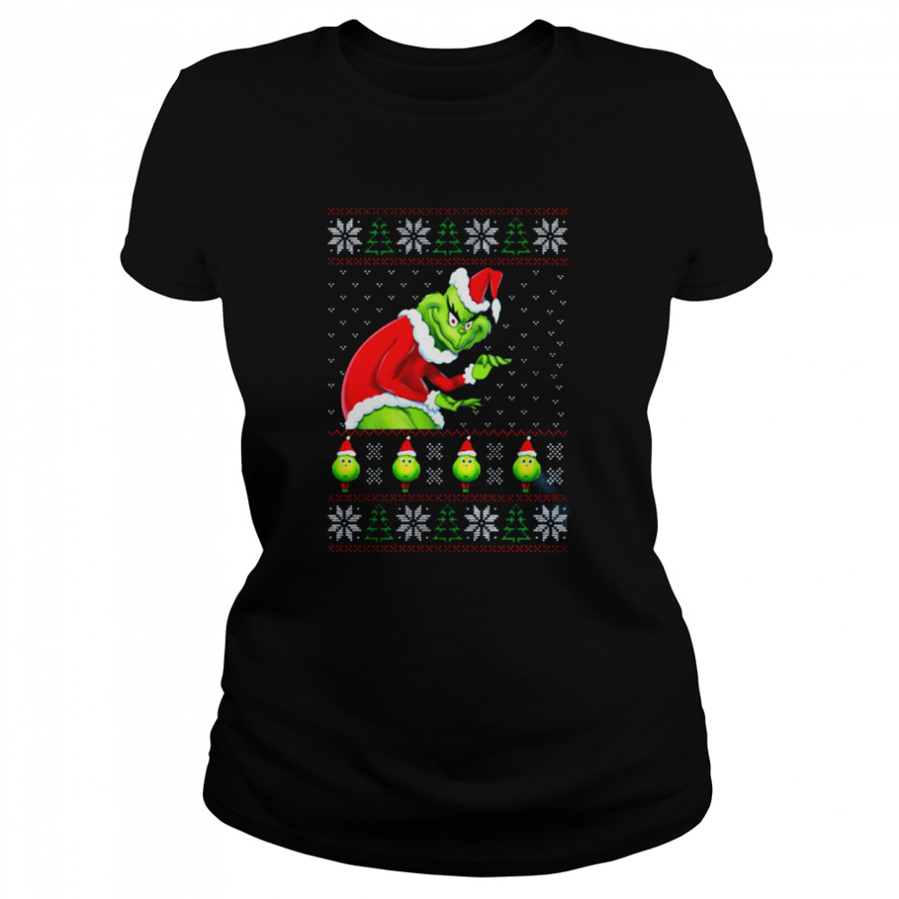 Santa Grinch Ugly Christmas Shirt Classic Women'S T-Shirt