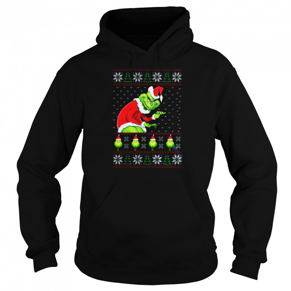 Santa Grinch Ugly Christmas Shirt Unisex Hoodie