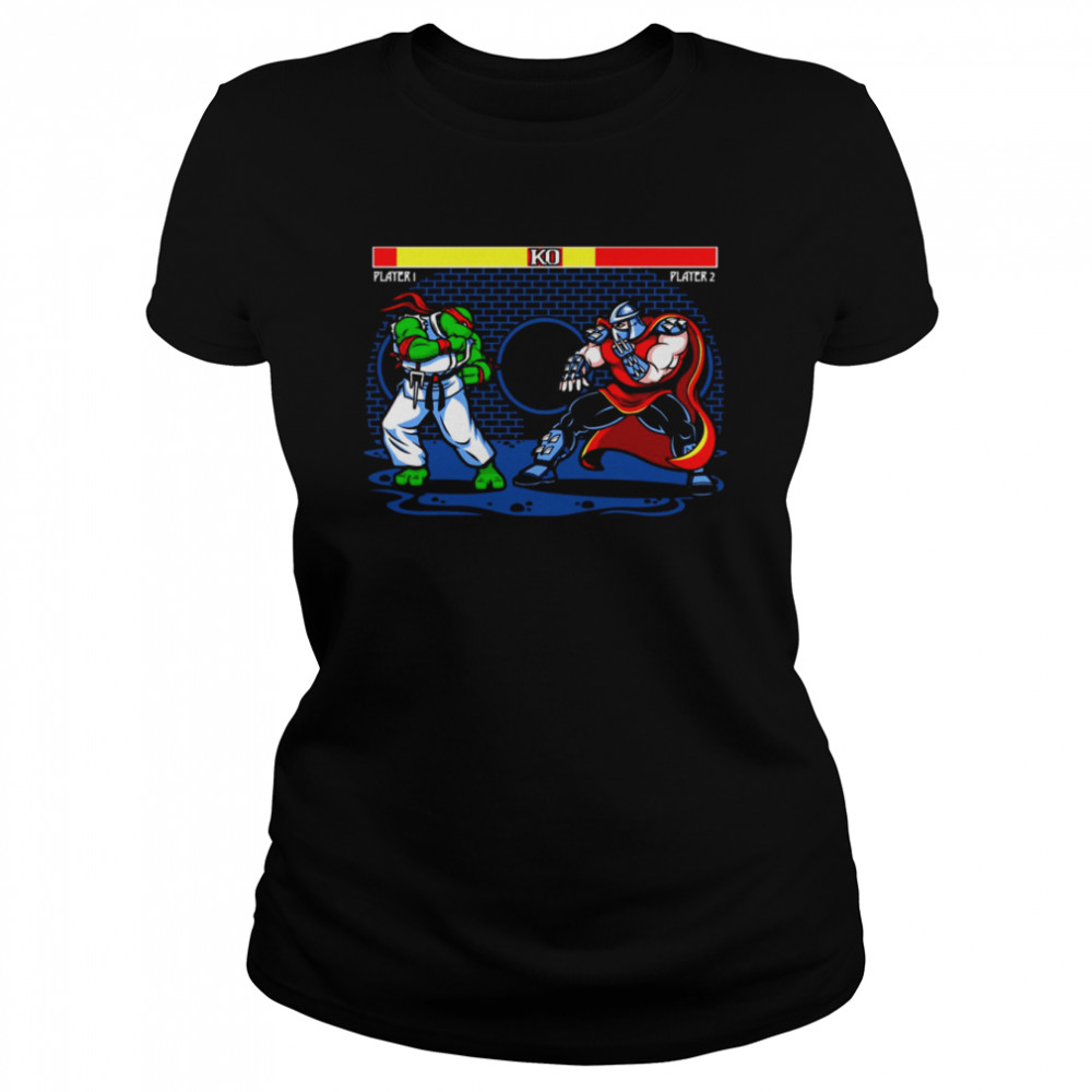 Sewer Fighter Teenage Mutant Ninja Turtles Street Fighter Shirt Classic Womens T Shirt