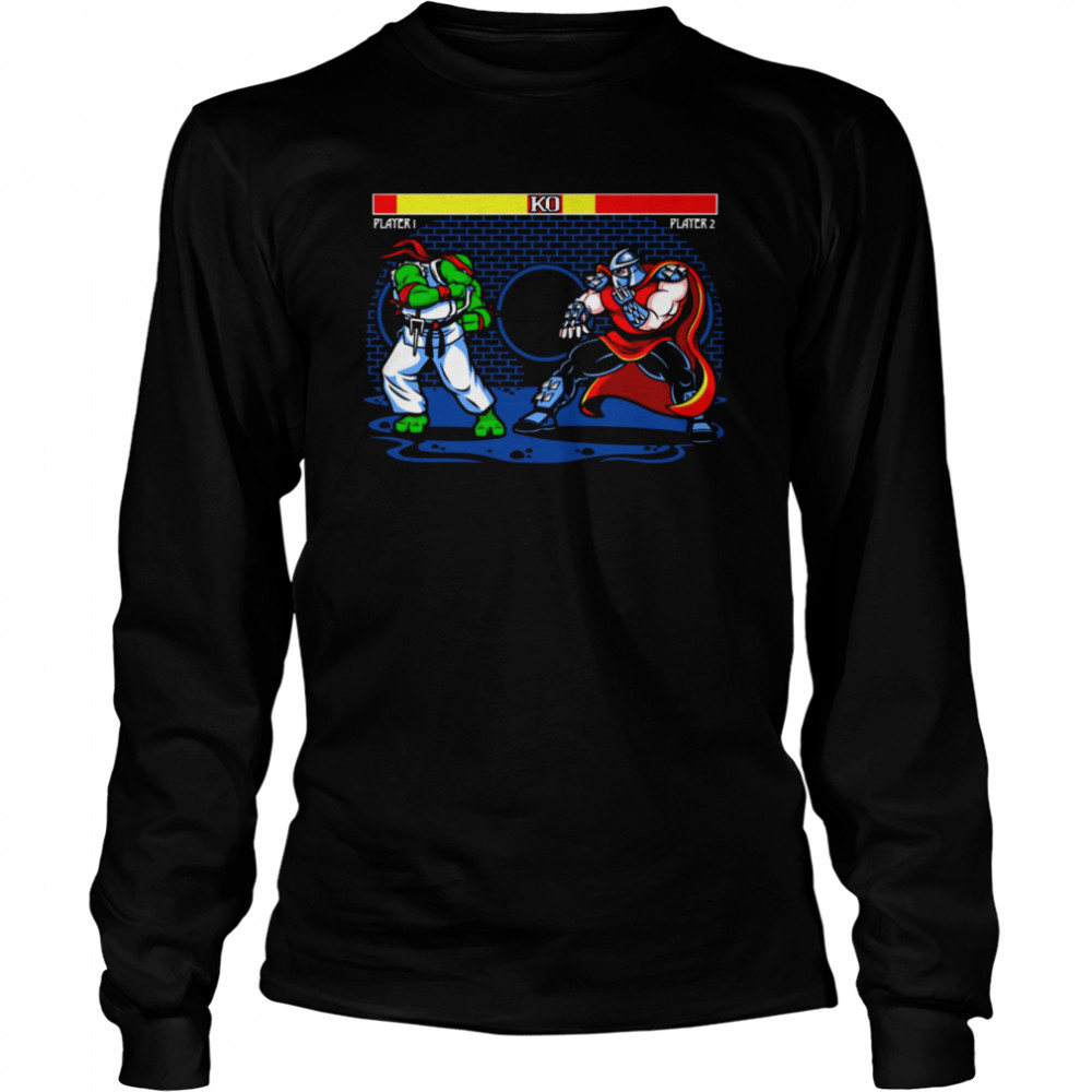 Sewer Fighter Teenage Mutant Ninja Turtles Street Fighter Shirt Long Sleeved T-Shirt