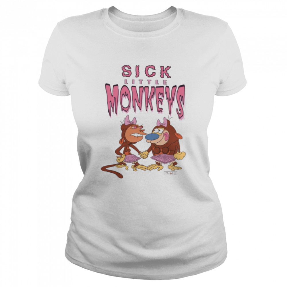 Sick Little Monkeys Ren And Stimpy shirt Classic Women's T-shirt