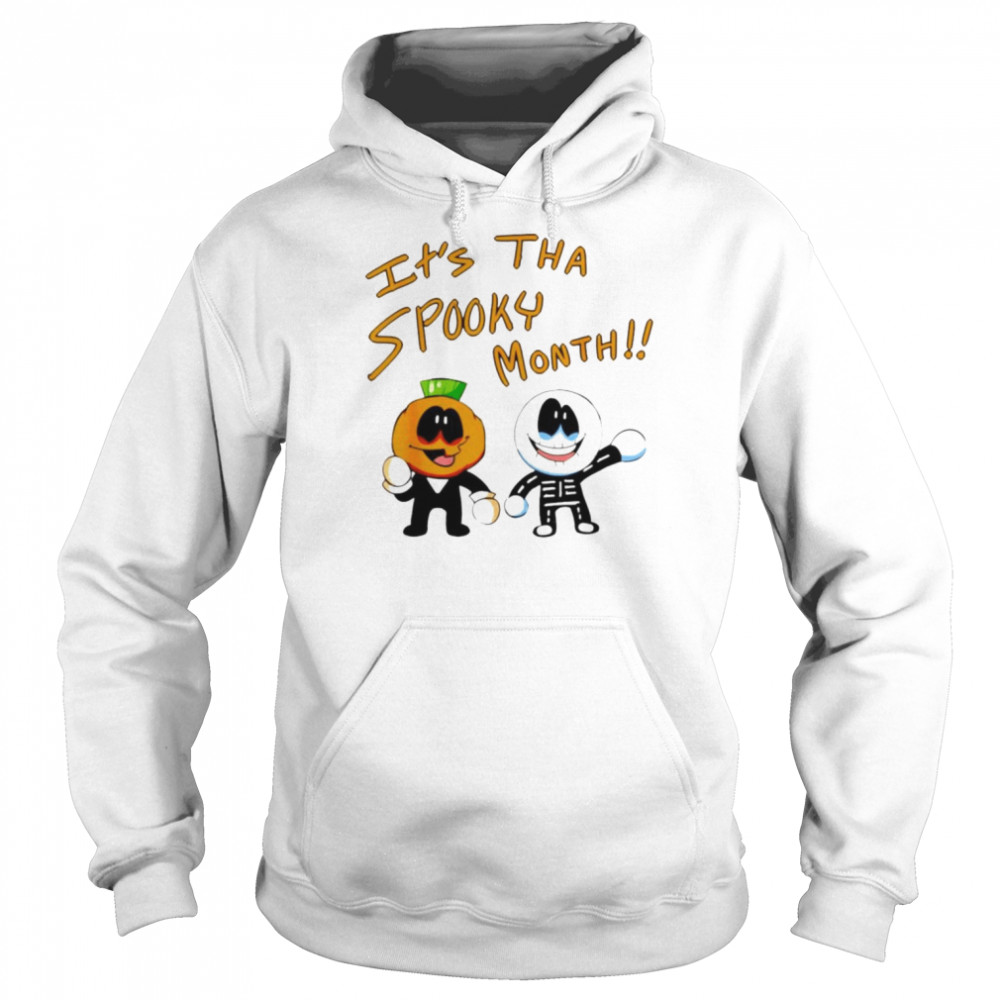 skid and pump its tha spooky month shirt unisex hoodie