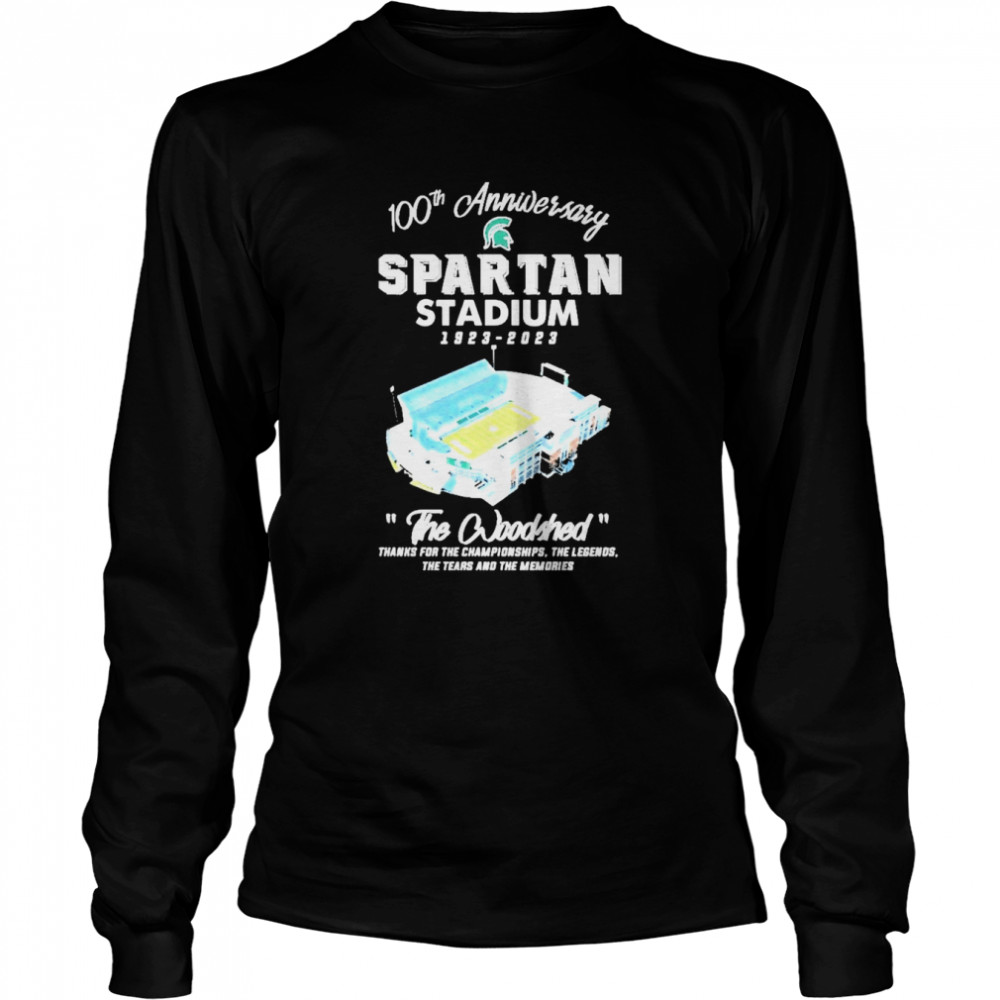 Spartan Stadium The Woodshed 100Th Anniversary 1923-2023  Long Sleeved T-Shirt