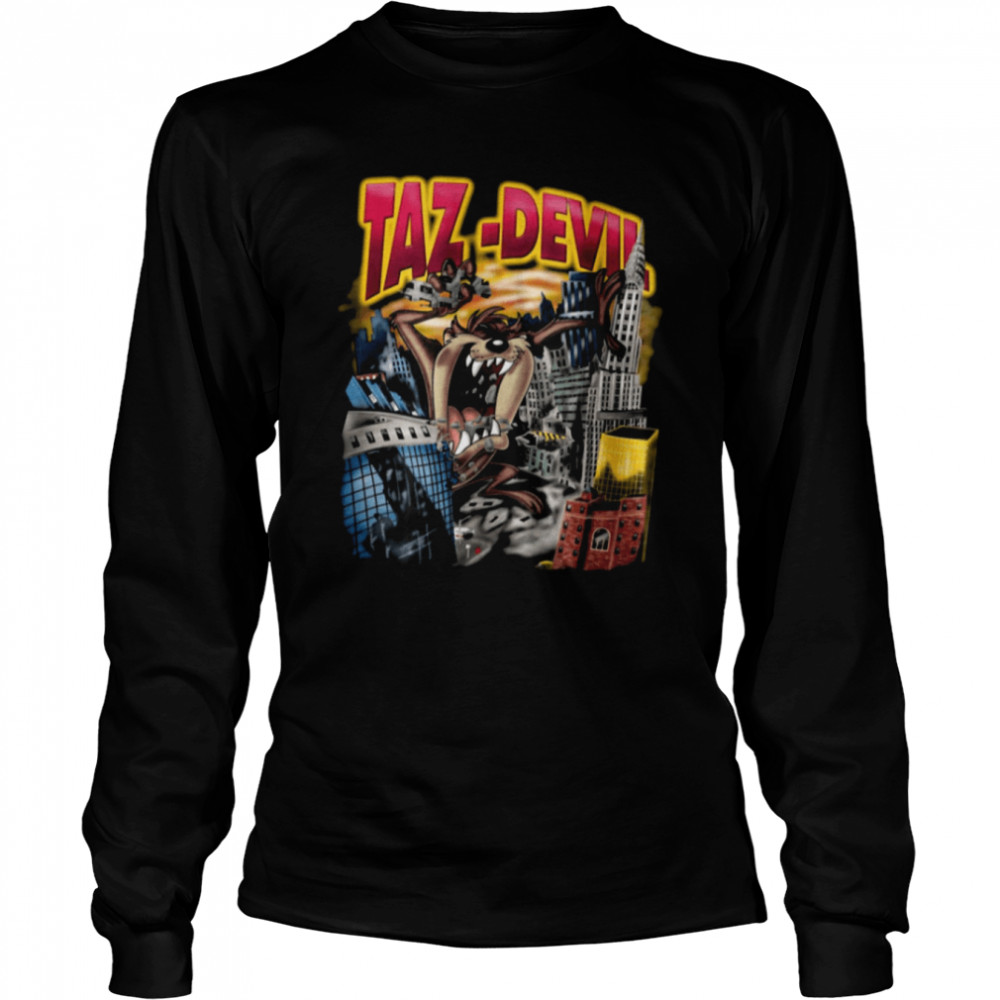 Taz Devil Graphic 90S Retro Vintage Style Shirt Long Sleeved T Shirt