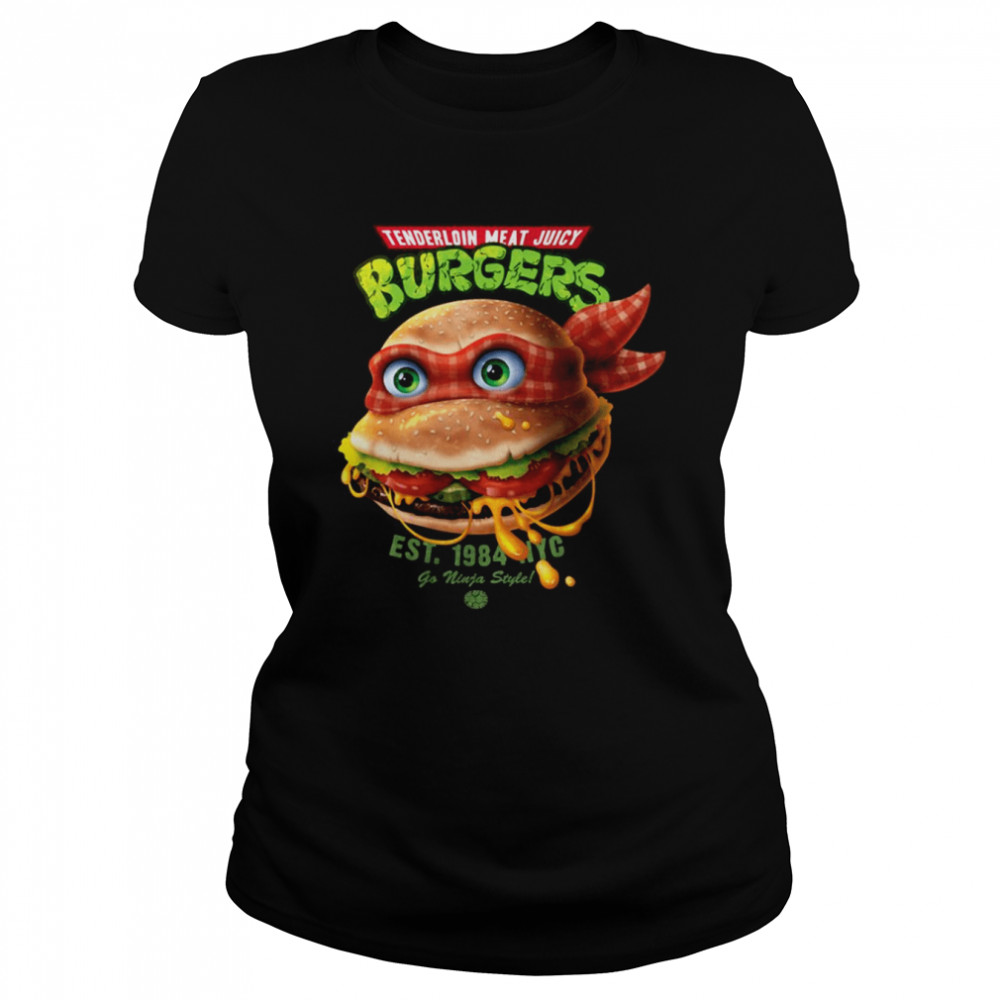 Tenderloin Meat Juicy Burgers Teenage Mutant Ninja Turtles Shirt Classic Women'S T-Shirt