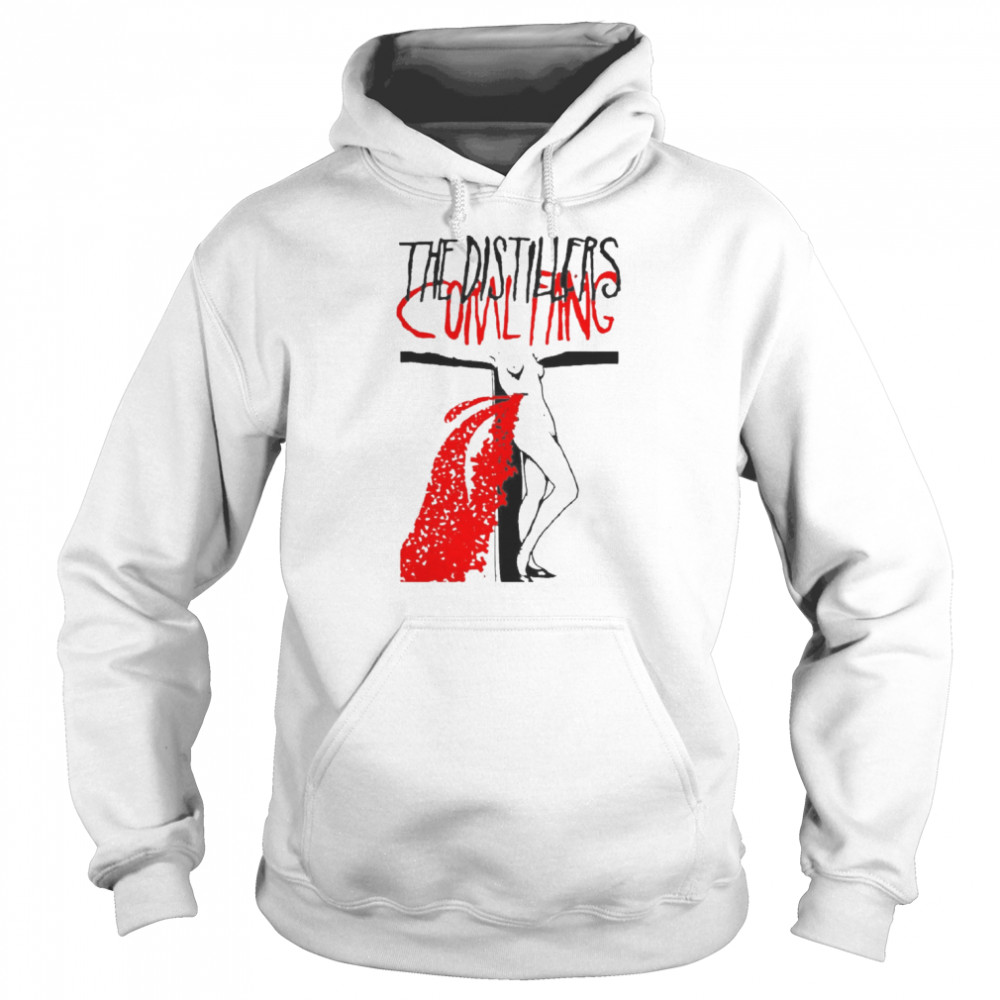 the distillers coral fang rock retro cool shirt unisex hoodie