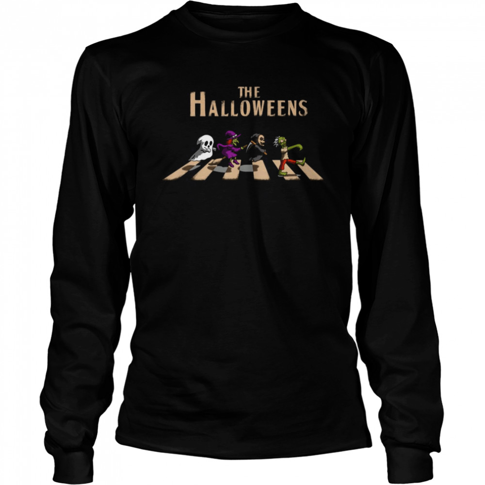 The Halloweens Horror Team Friends Inspired By Abbey Road The Beatles Shirt Long Sleeved T-Shirt
