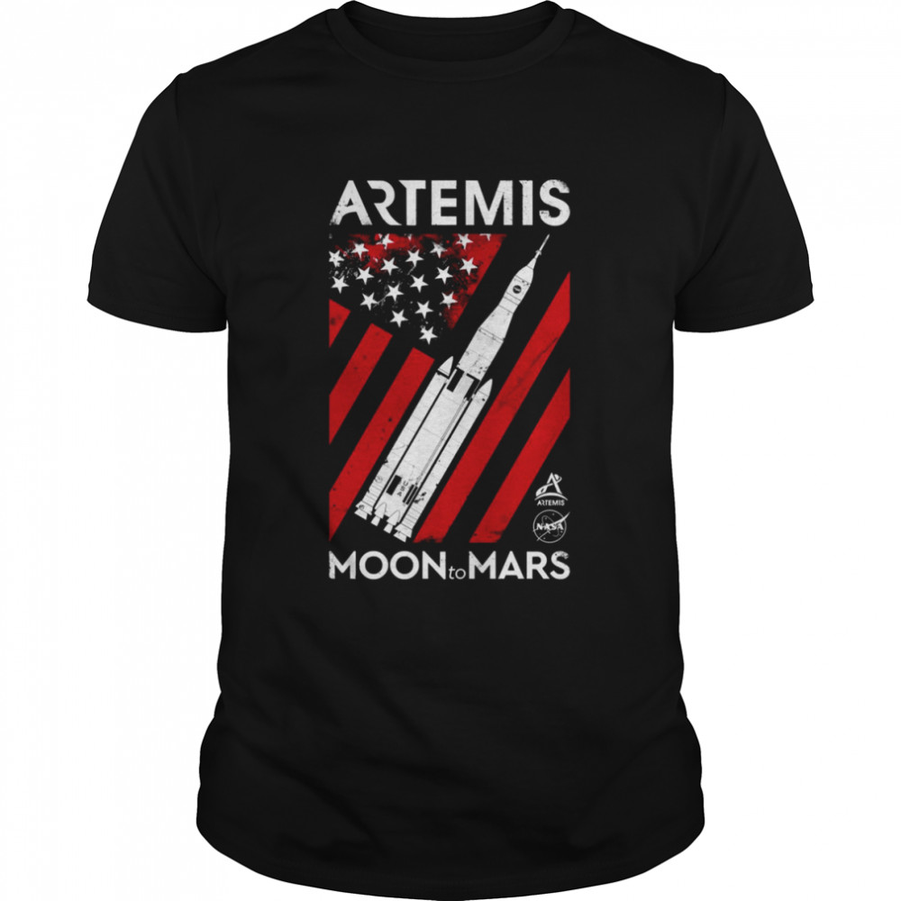 US Flag Artemis Moon To Mars shirt