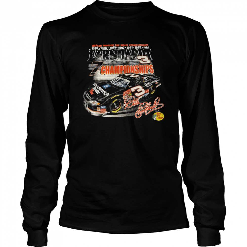 Vintage Dale Earnhardt 7 Winner Champions Retro Shirt Long Sleeved T-Shirt