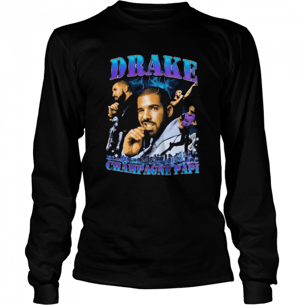 Vintage Drake Gradient Vintage Art Shirt Long Sleeved T Shirt