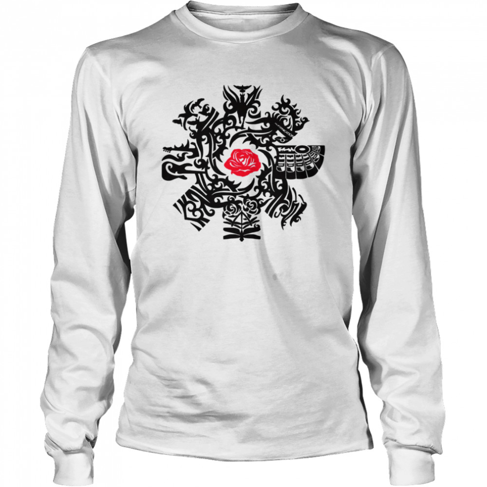 Mashup Logo Red Roses Red Hot Chilli Peppers Shirt Long Sleeved T-Shirt