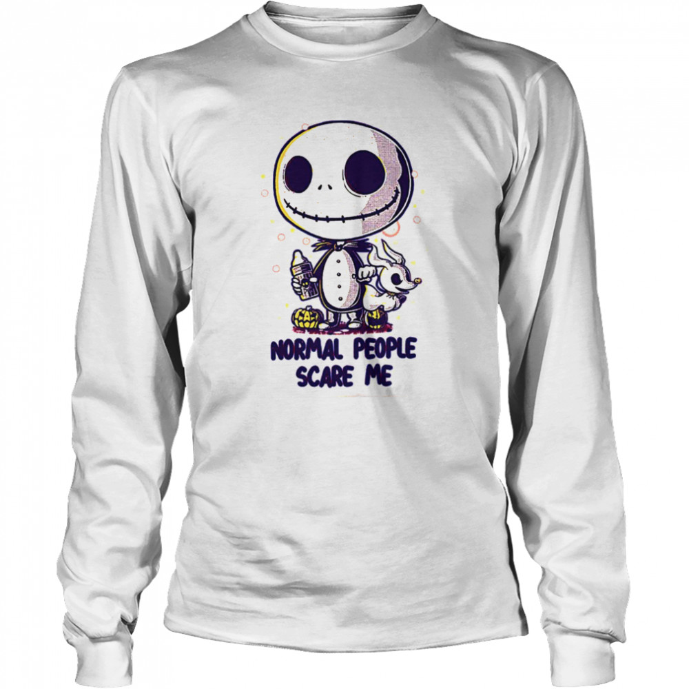 Normal People Scare Me Nightmare Before Christmas Halloween Shirt Long Sleeved T Shirt