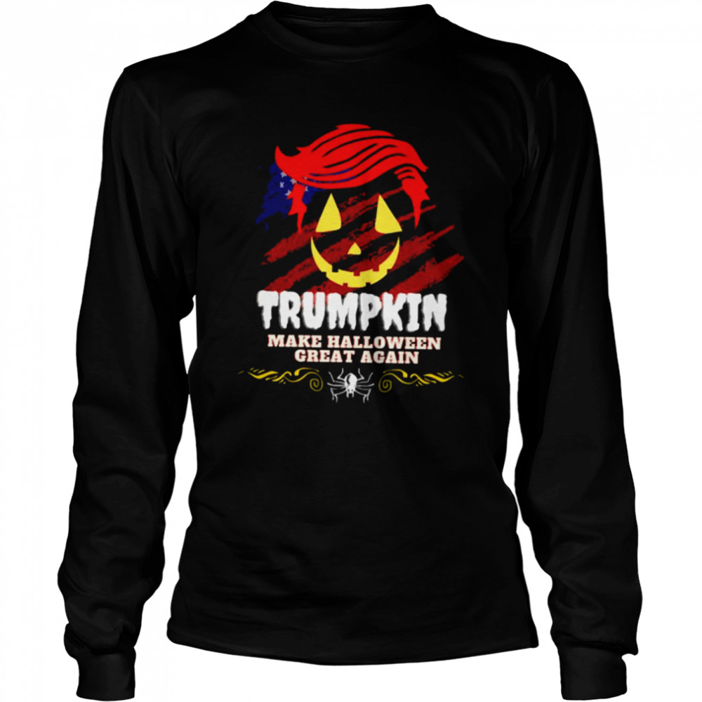 Trumpkin Make Great Again Party Halloween Spooky Night Shirt Long Sleeved T Shirt