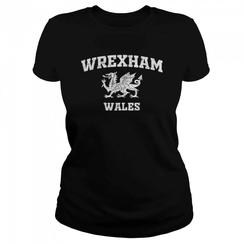 Wrexham Wales Retro Vintage Classic Womens T Shirt