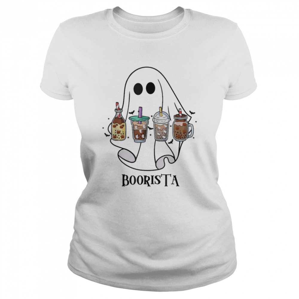 Boorista Boo Coffee, Halloween Spooky Ghost Coffee Barista shirt Classic Women's T-shirt