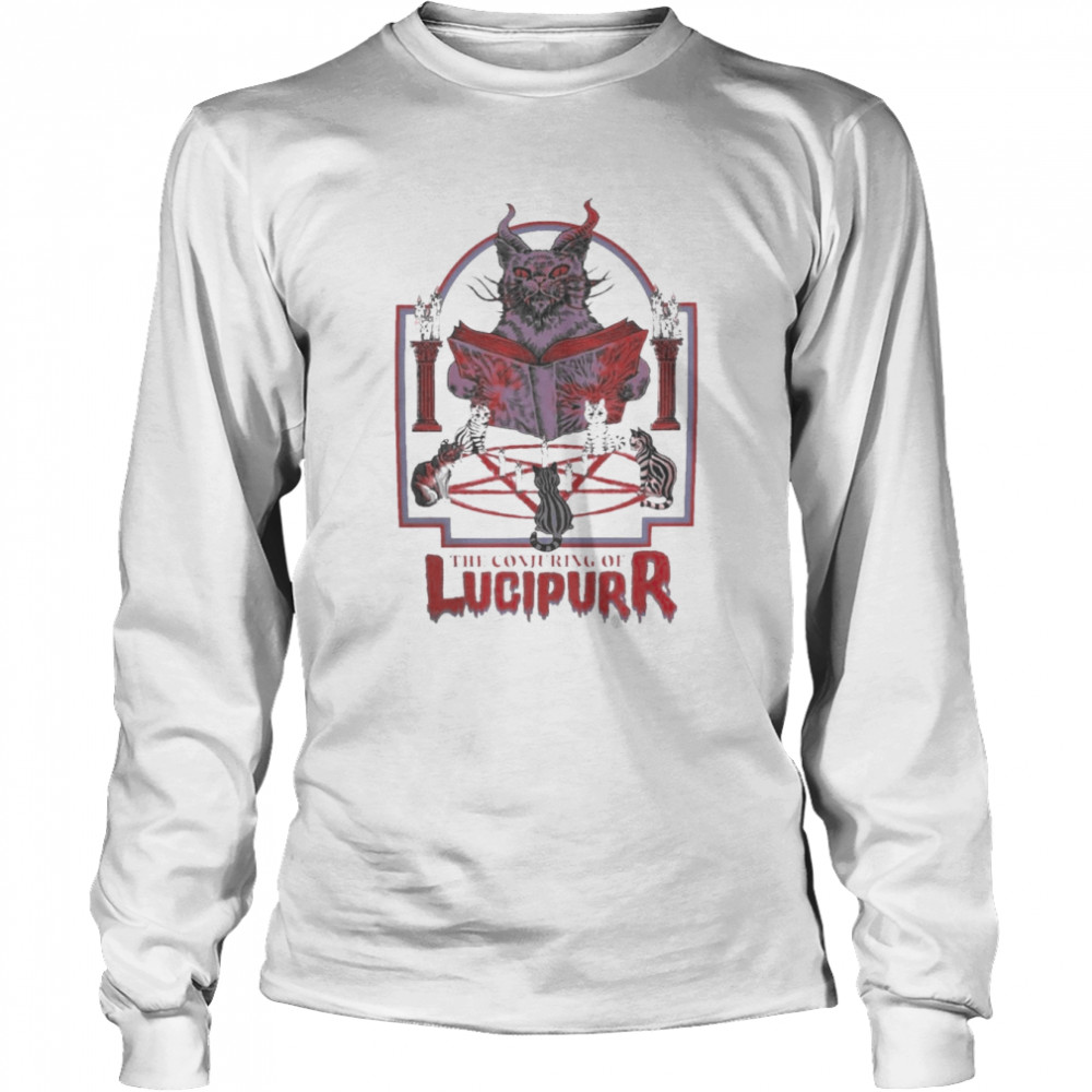 Cats Satan The Conjuring Of Lucipurr Halloween 2022  Long Sleeved T-shirt