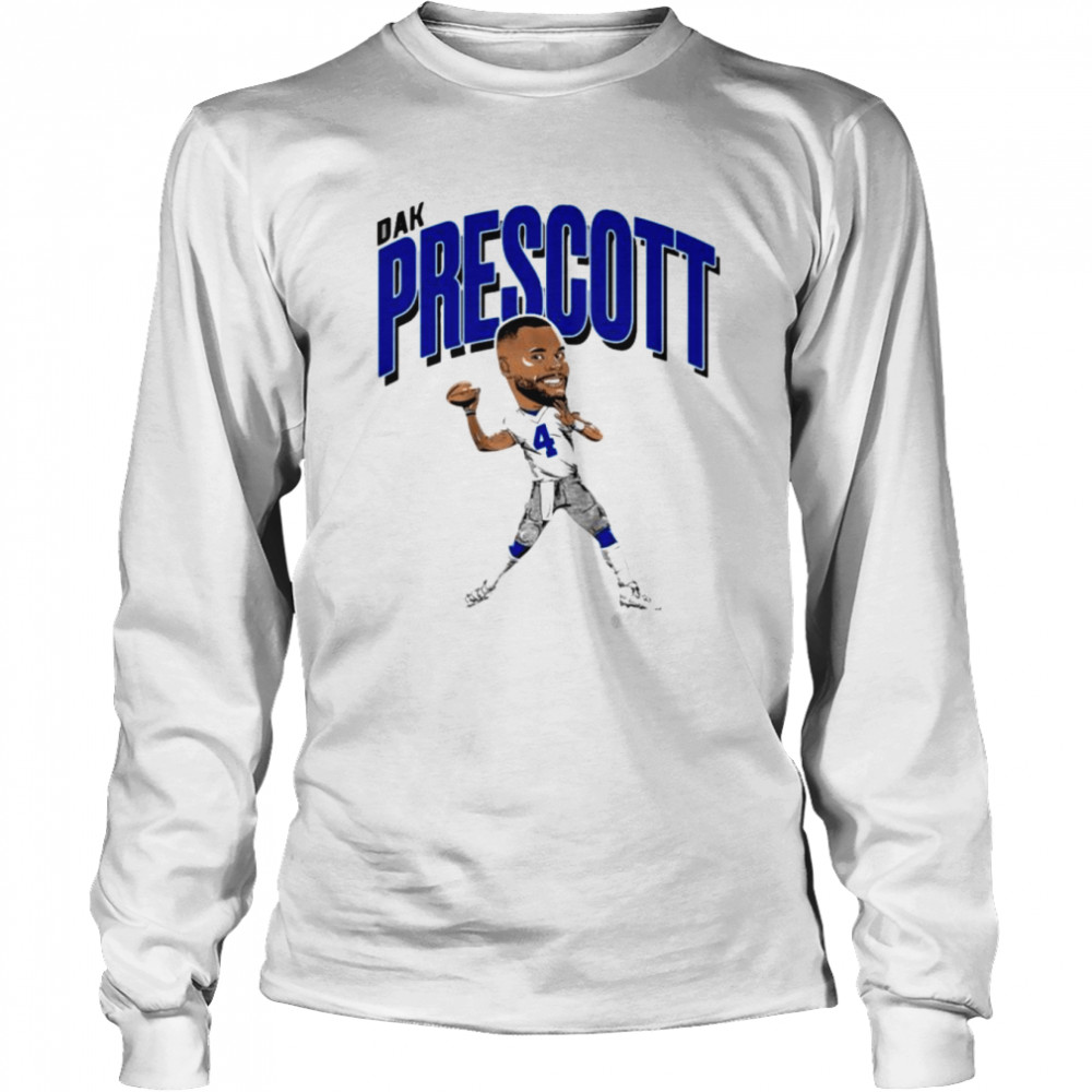 Dak Prescott Dallas Cowboys Caricature shirt Long Sleeved T-shirt