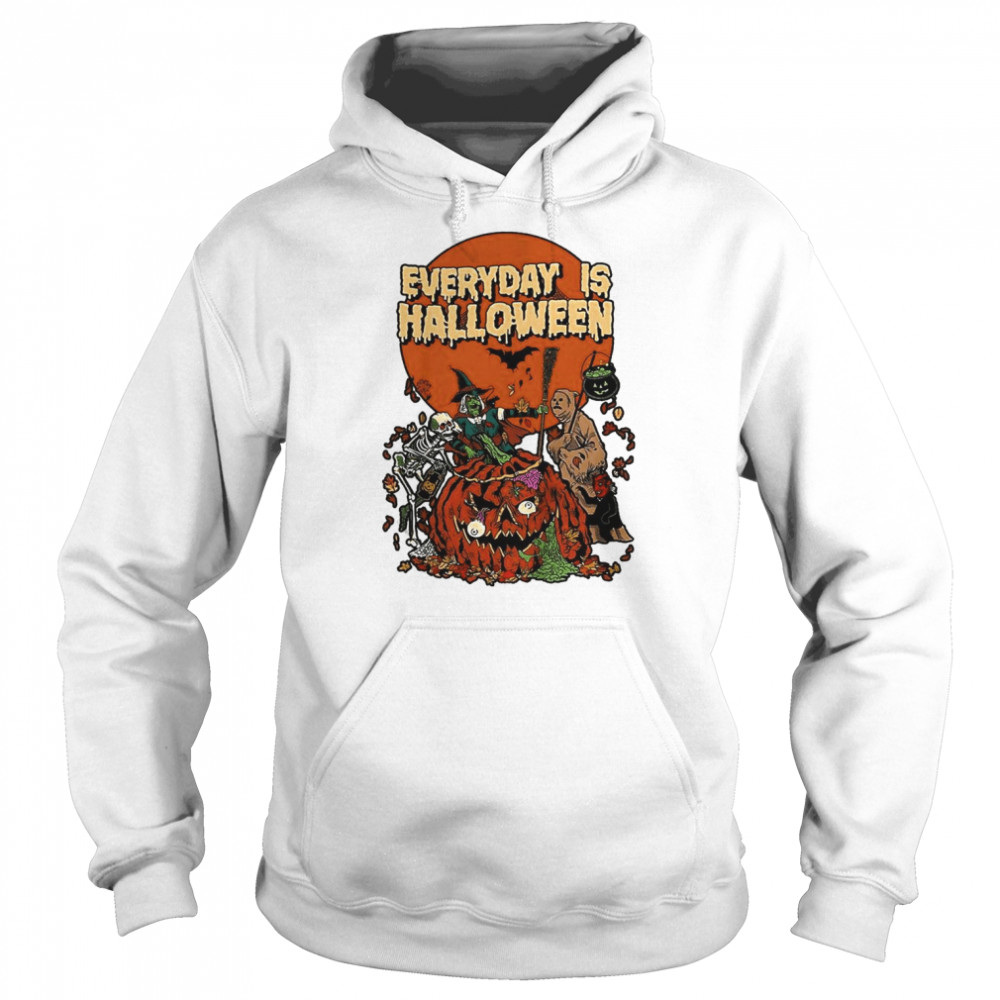 everyday is halloween pumpkin spooky season halloween t unisex hoodie