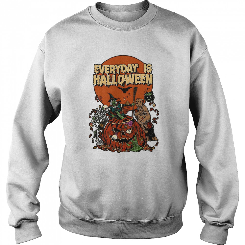 everyday is halloween pumpkin spooky season halloween t unisex sweatshirt