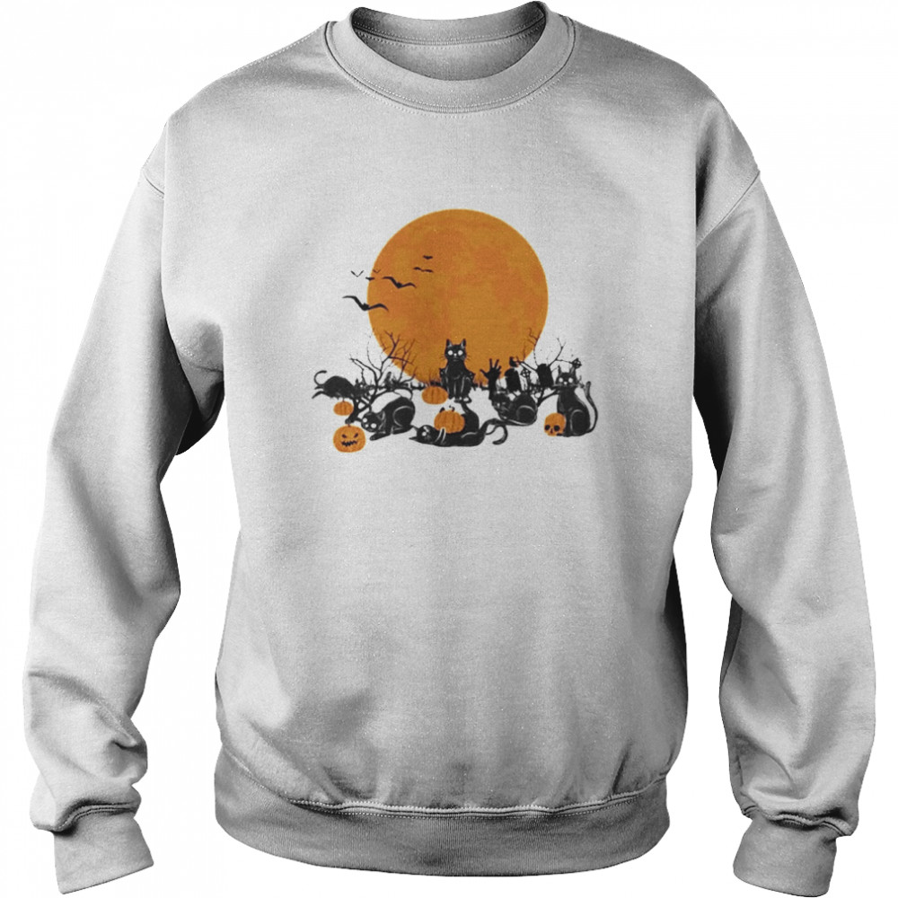 Halloween Cats Moon  Unisex Sweatshirt