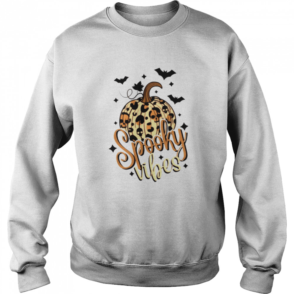 Spooky Vibes Halloween Leopard shirt Unisex Sweatshirt