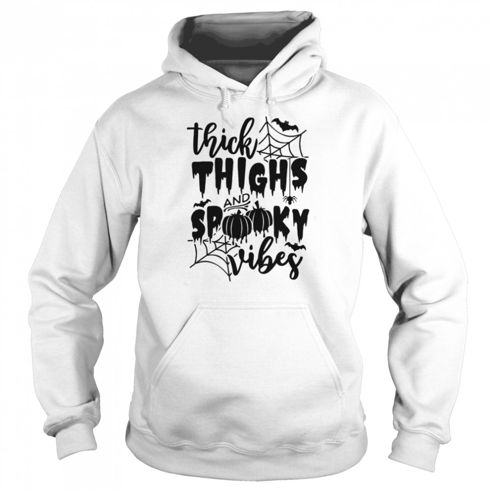 Thick Thighs And Spooky Vibes Halloween shirt Unisex Hoodie