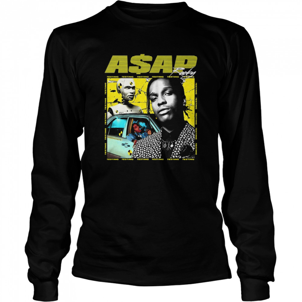 Asap Rocky Portrait Graphic Aesthetics S Hip Hop Loose Couple Casual Harajuku Shirt Long Sleeved T-Shirt
