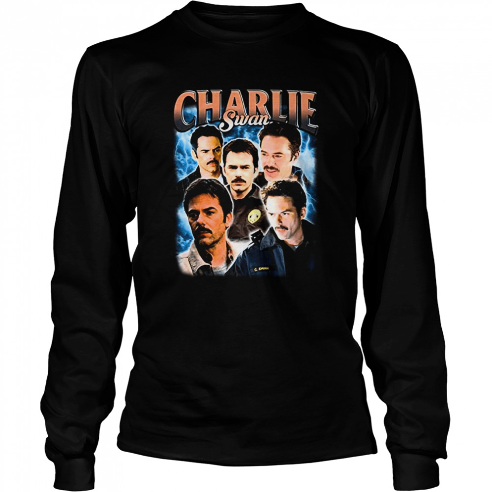Charlie Swan Twilight Team Charlie Twilight Shirt Long Sleeved T Shirt