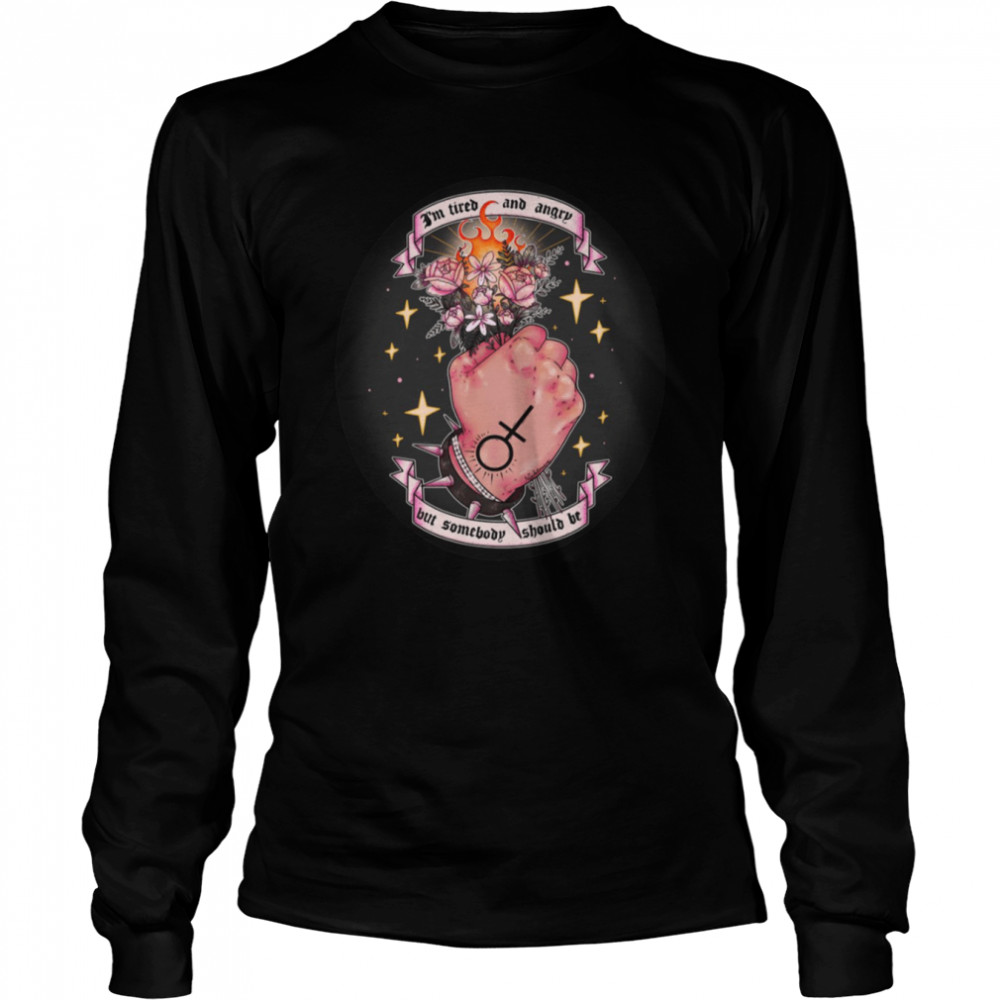 im tired and angry but somebody should be nightmare dark halloween shirt long sleeved t shirt