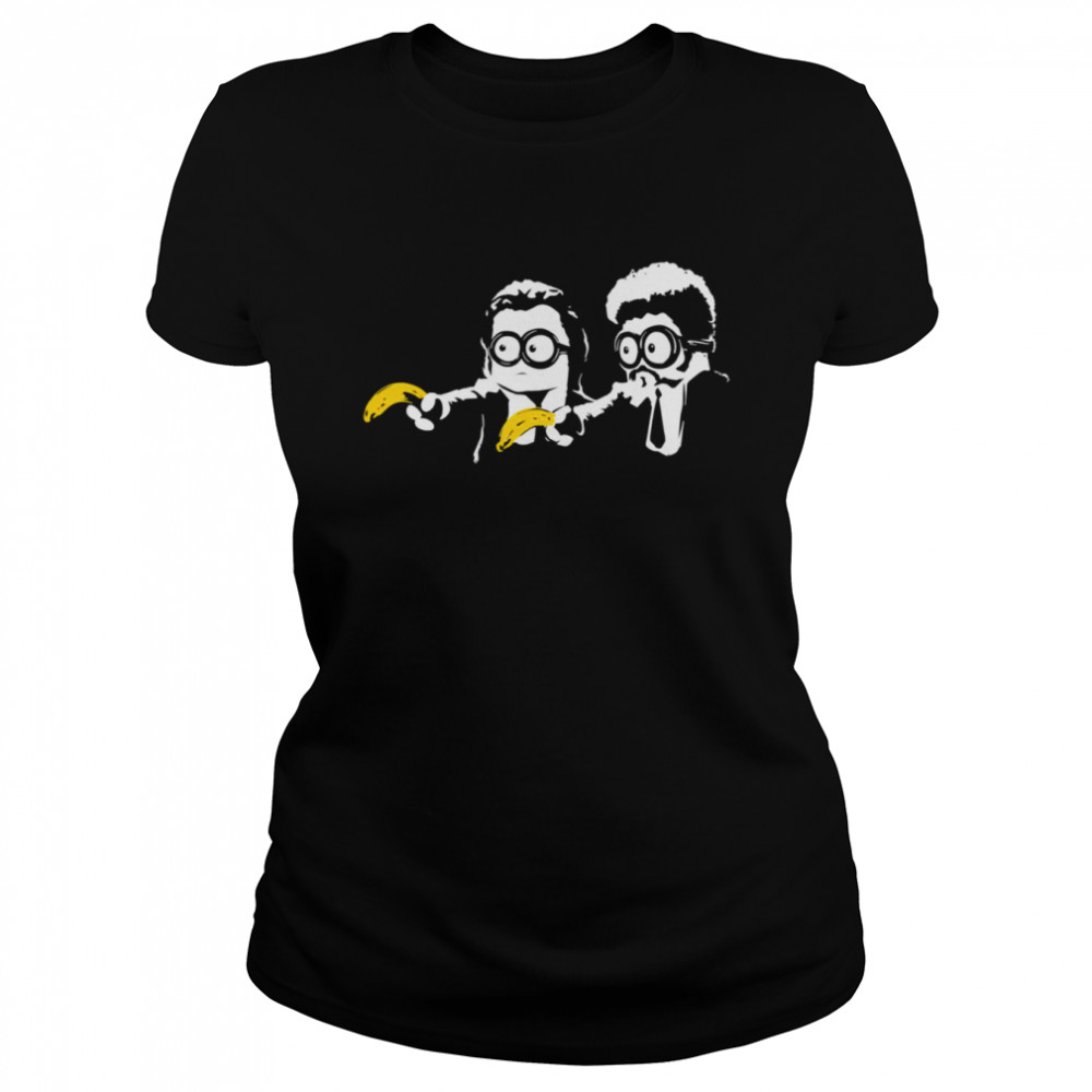 Mib Minions Banana Guns Mashup shirt Classic Women's T-shirt